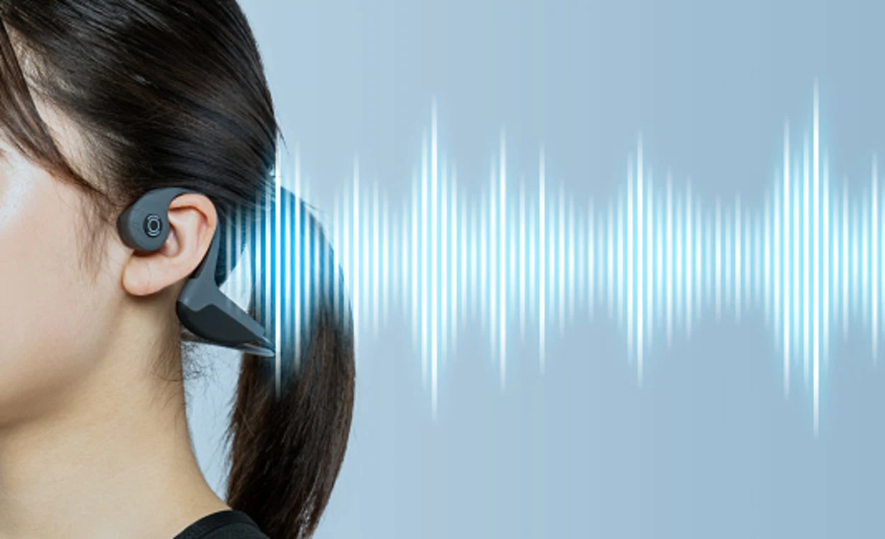 A woman hearing signals